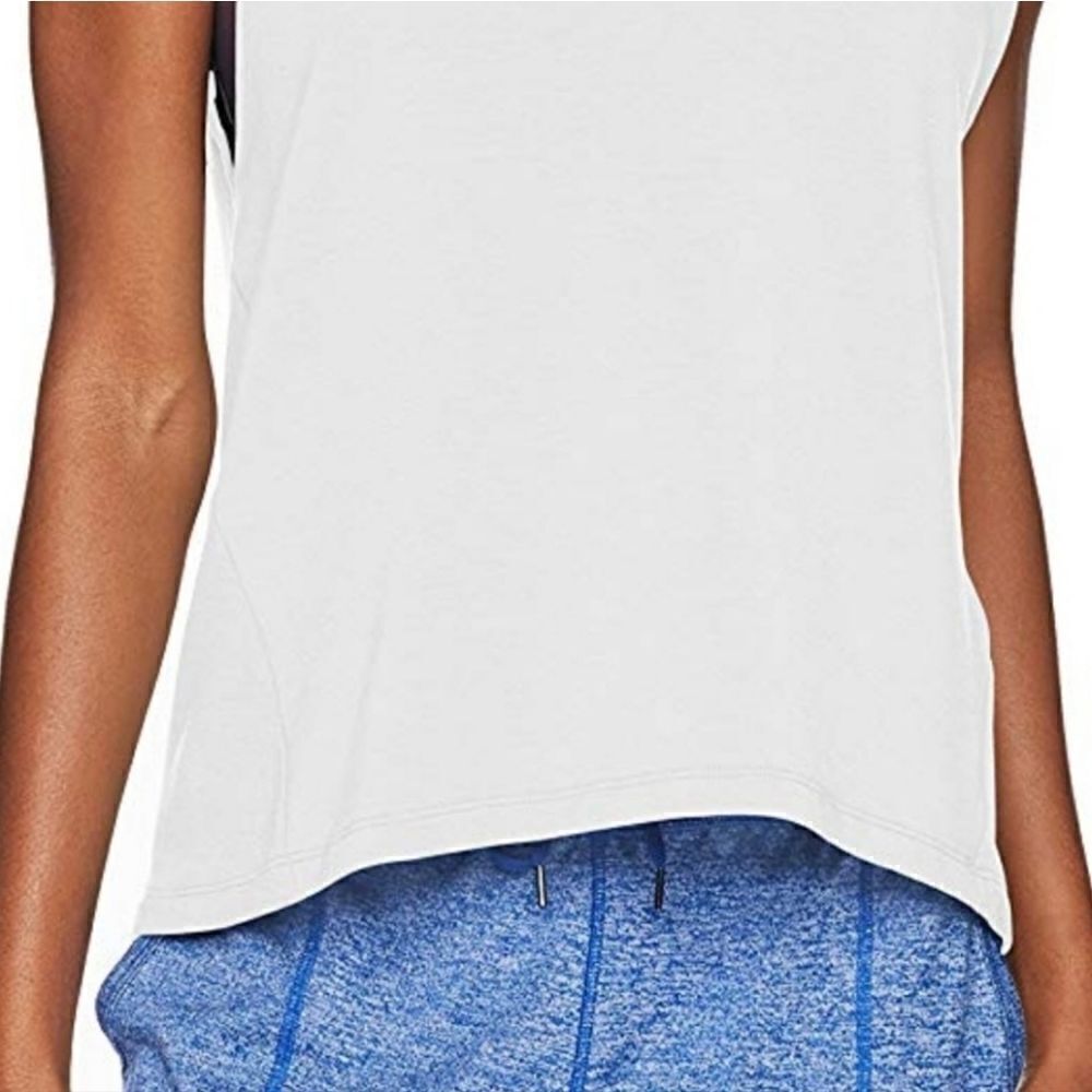 Under Armour Women's White Sleeveless Hooded Pullover Top - Picture 4 of 14